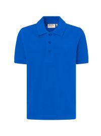 Blaues Kinder Poloshirt aus Bio-Baumwolle mit Kragen – Schuluniform geeignet